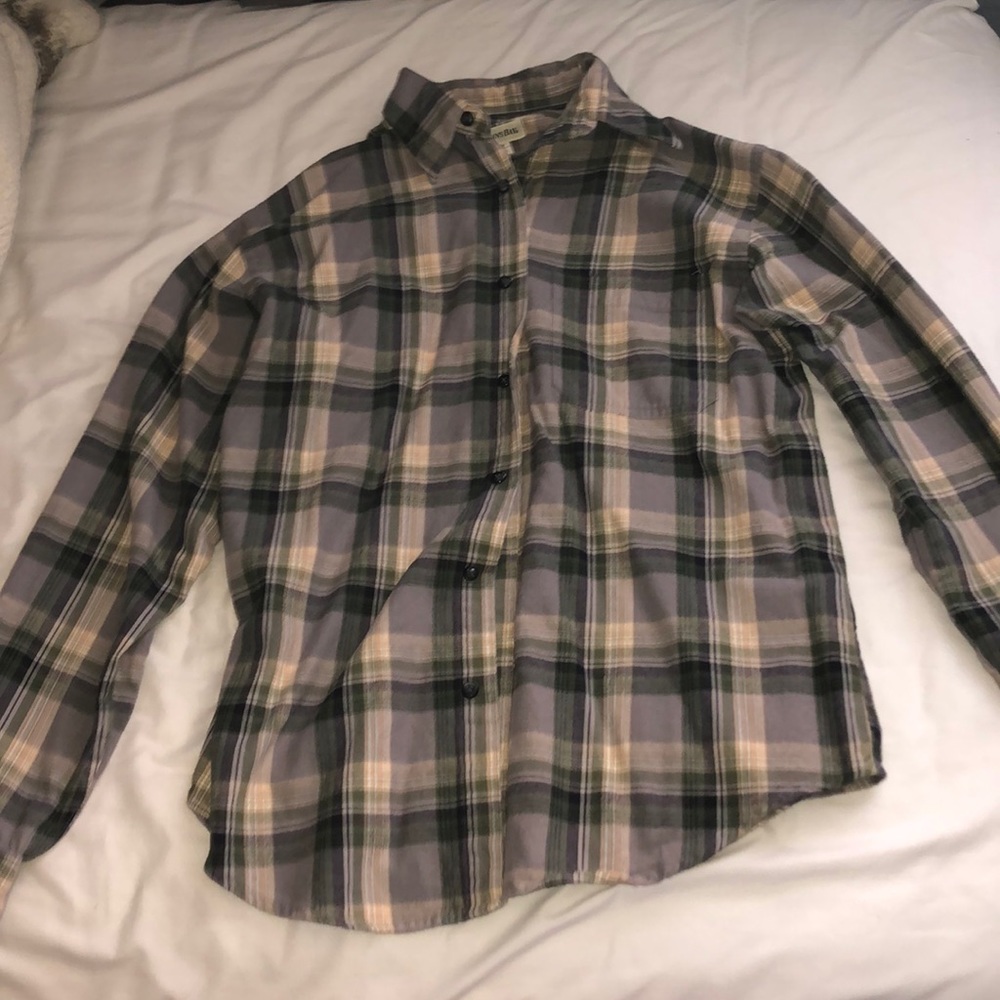 🔥VINTAGE FOREST GREEN FLANNEL SIZE SMALL!!